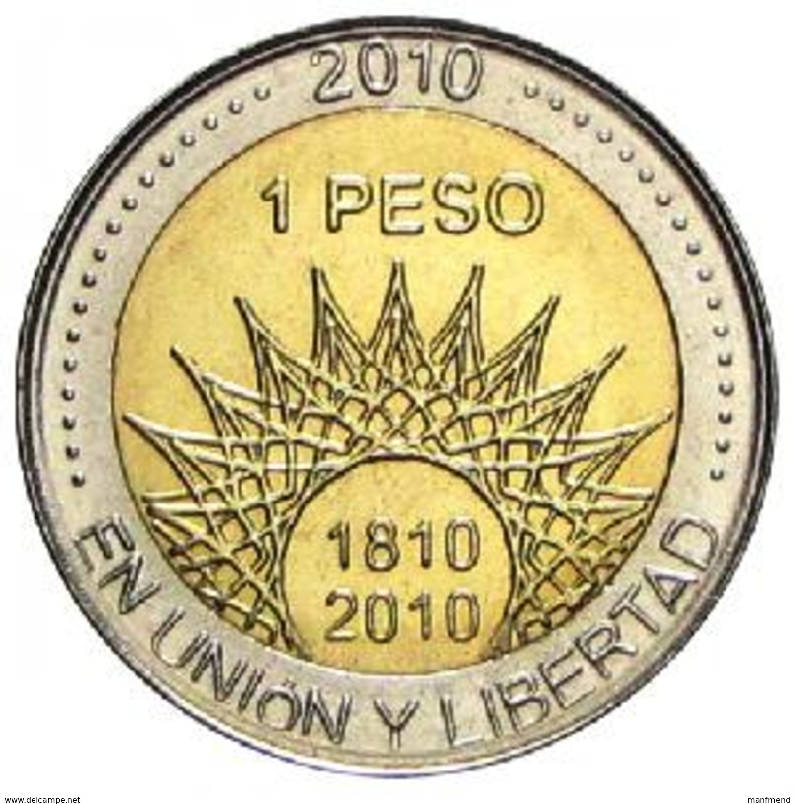 Argentina - 2010 - 1 Peso - Bicentennial "El Palmar" - KM 156 - Unc - Argentine