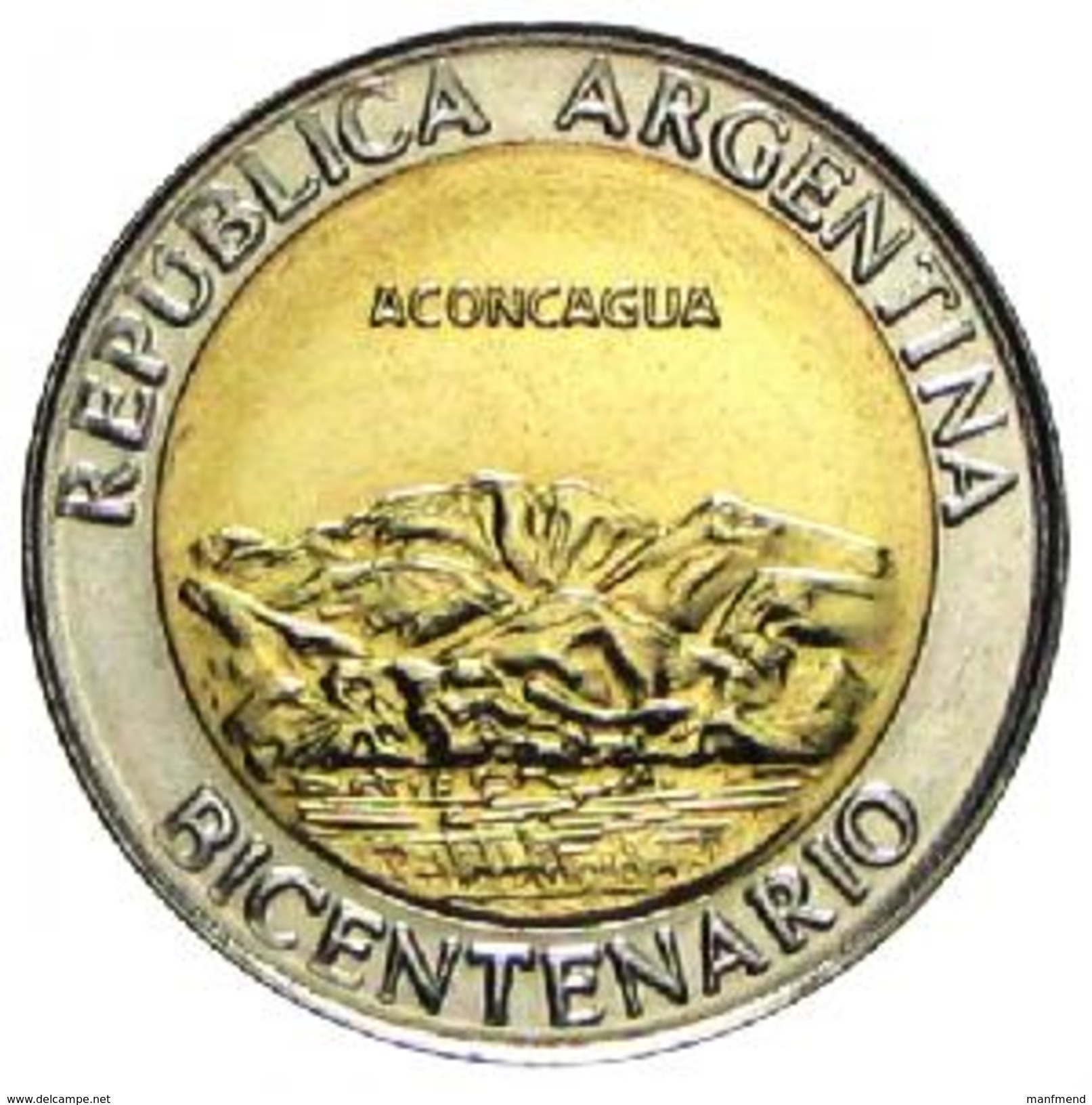 Argentina - 2010 - 1 Peso - Bicentennial "Aconcagua" - KM 157 - Unc - Argentine