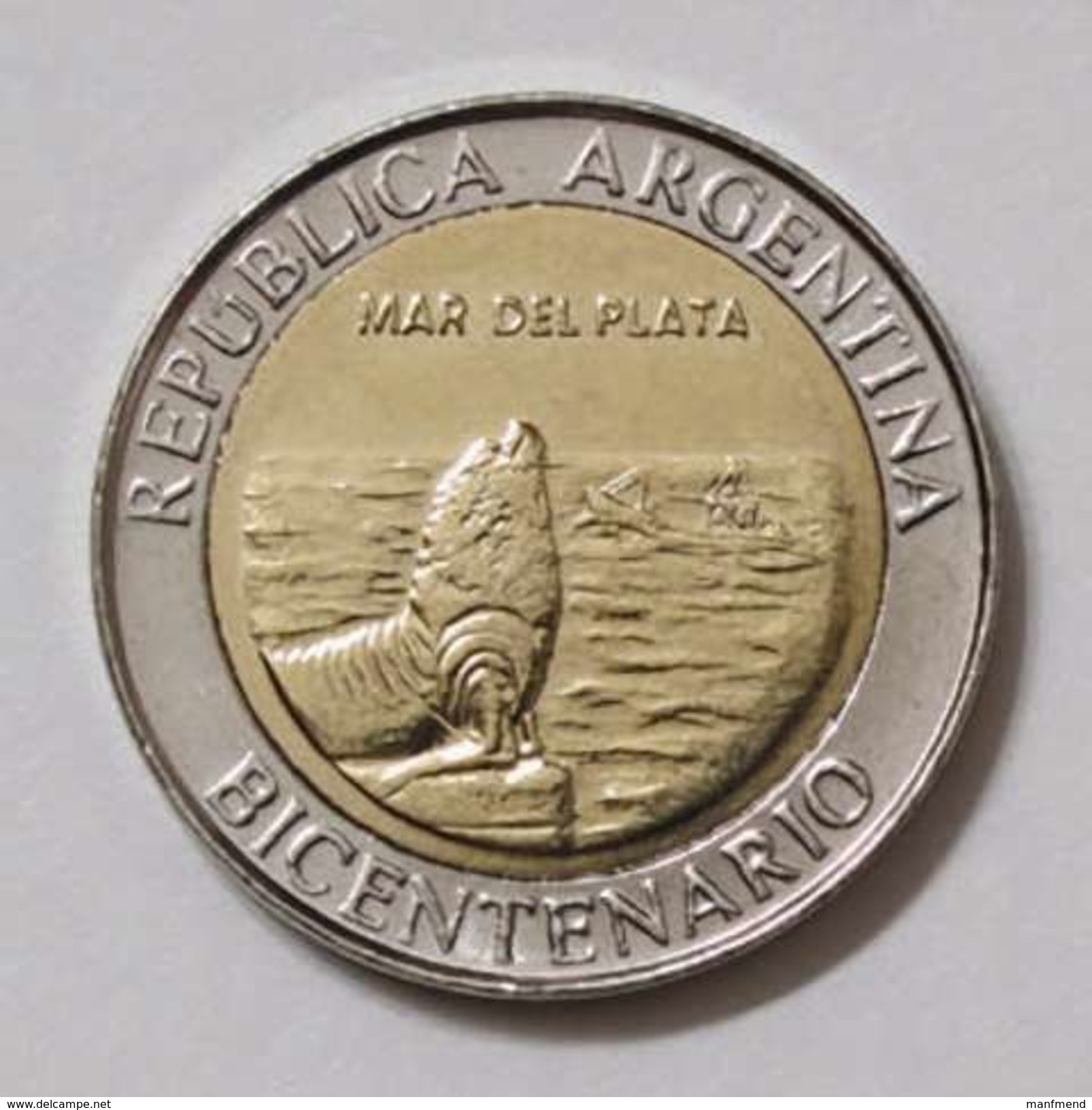 Argentina - 2010 - 1 Peso - Bicentennial "Mar Del Plata" - KM 158 - Unc - Argentina