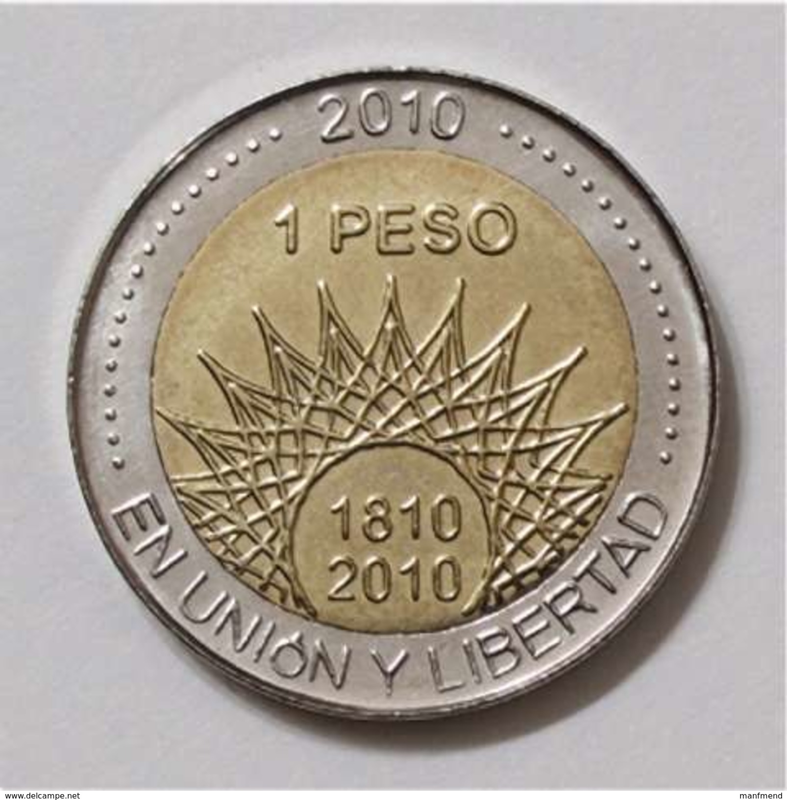 Argentina - 2010 - 1 Peso - Bicentennial "Glaciar Perito Moreno" - KM 160 - Unc - Argentine