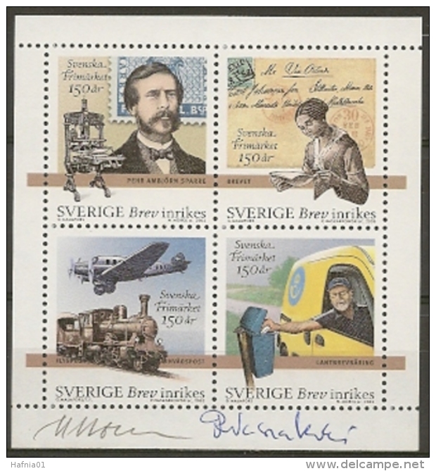 Martin Mörck/Piotr Naszarkowski. Sweden 2005. 150 Anniv  Swedish Stamps.   Michel 2478, 2479, 2480, 2481 MNH.  Signed. - Neufs