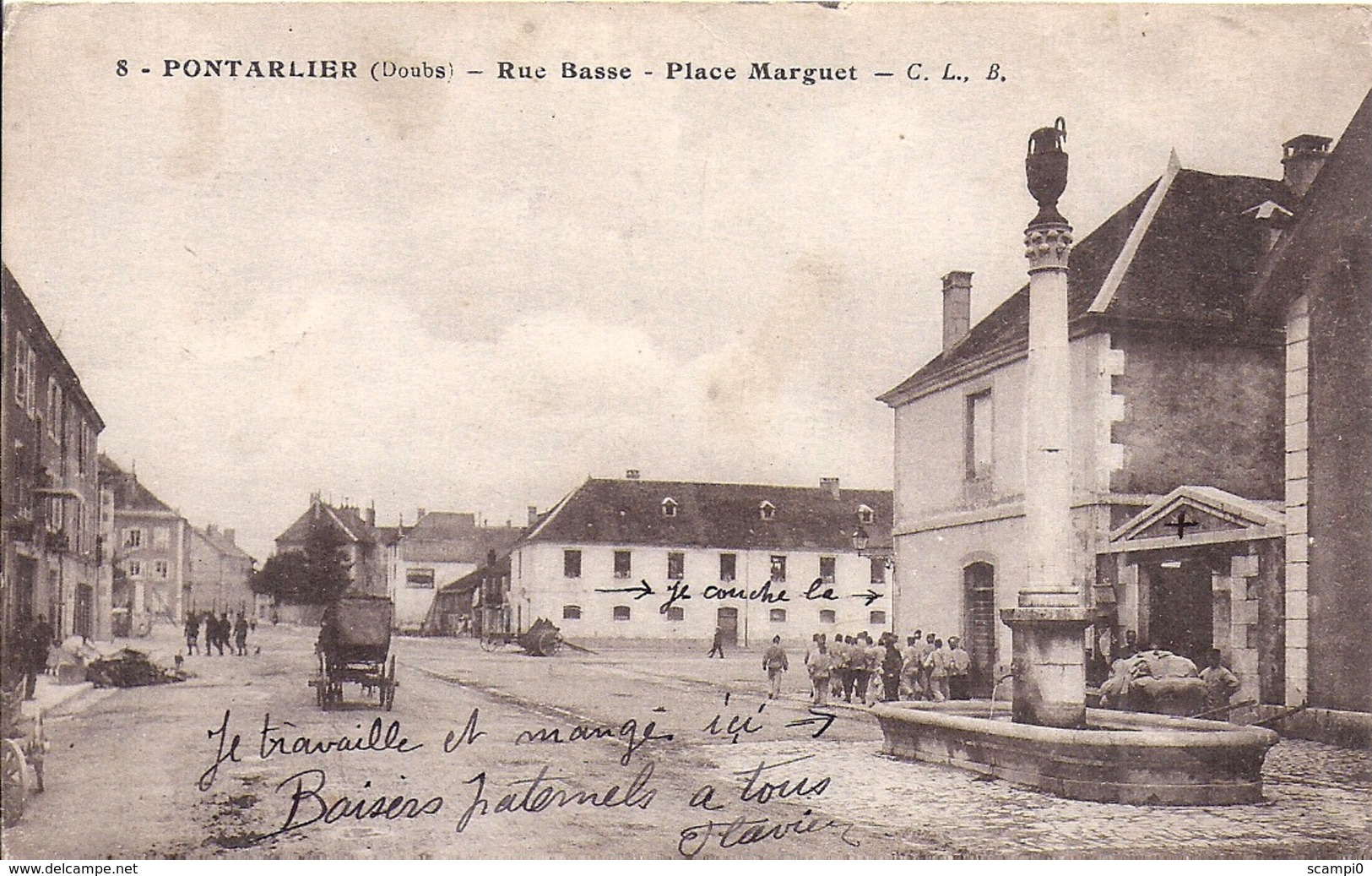 11862.....PONTARLIER, Rue Basse Et Place Marguet - Pontarlier