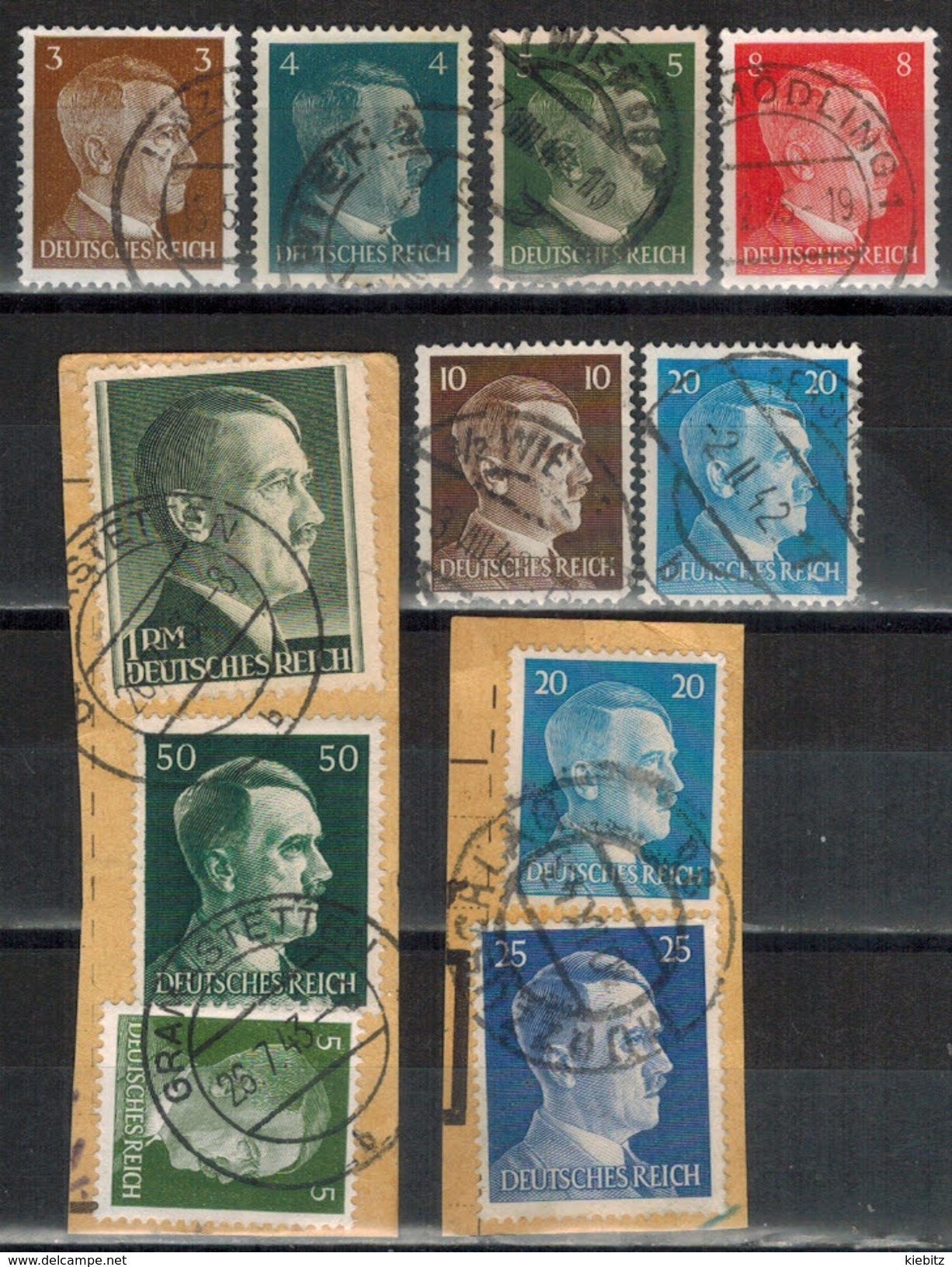 DEUTSCHES REICH 1941 - 11 X Österreichabstempelungen Used - Gebraucht