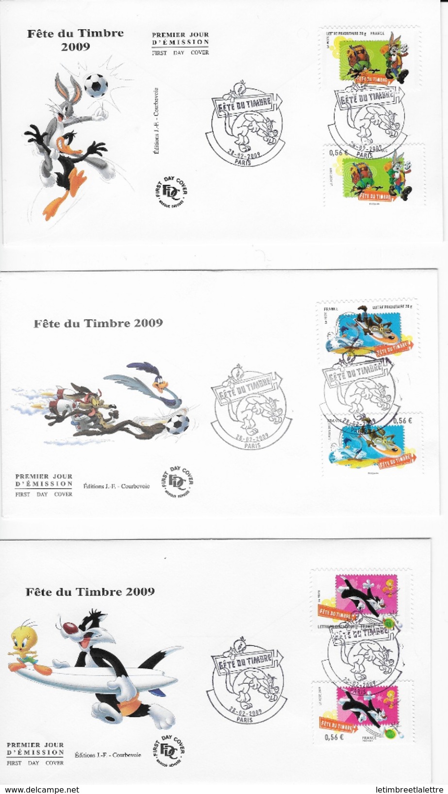 Enveloppes  1er Jour FDC 2009 4 Enveloppes "Fête Du Timbres" - 2000-2009