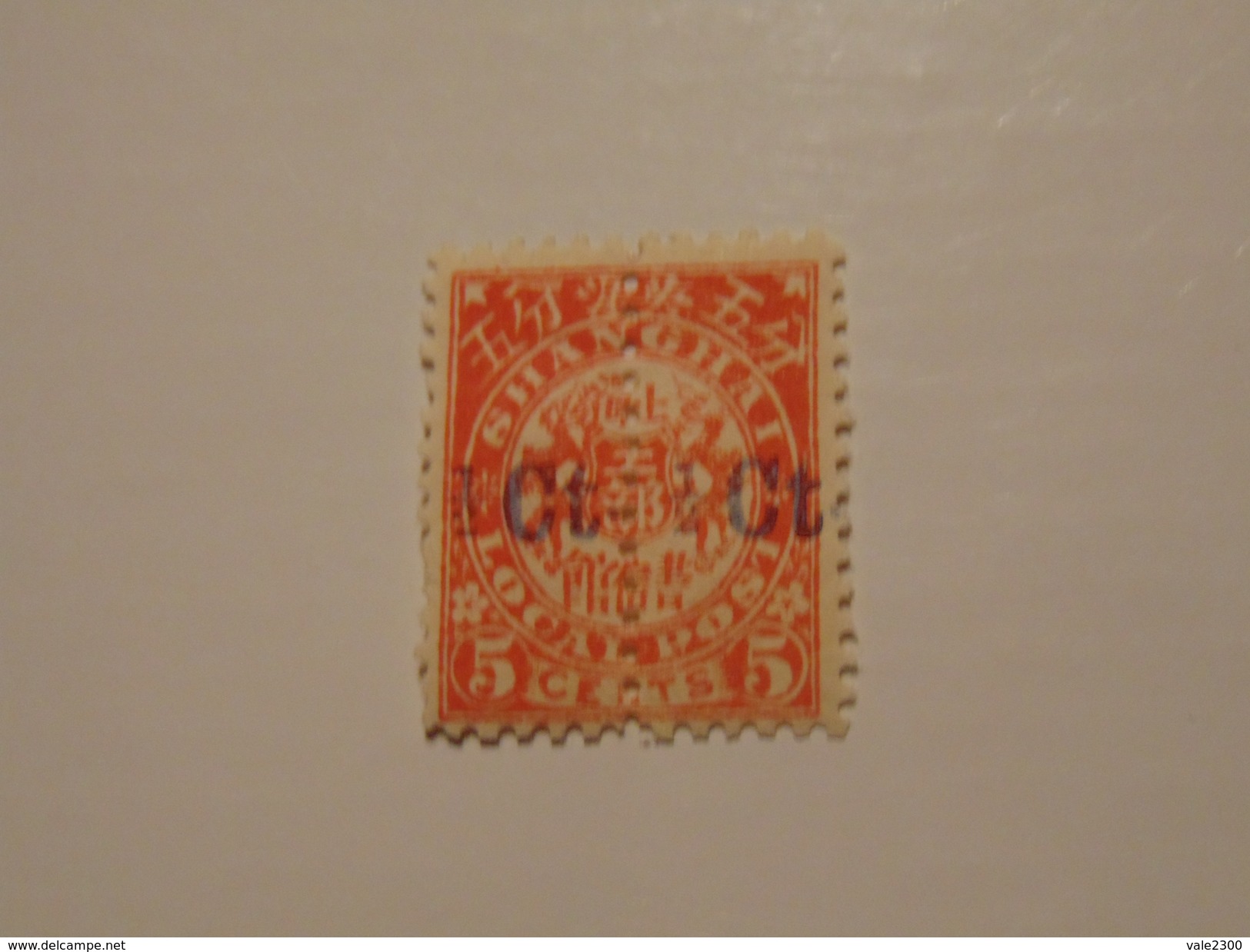 1 Timbres Chinois Shangai 1/2 Cent Sur 5 Cent - Other & Unclassified