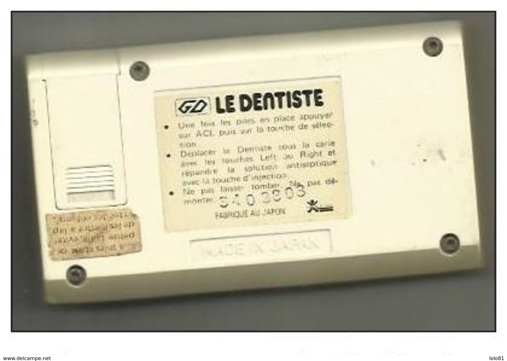 Jeu électronique "Dr DENTAL" De BANDAI ELECTRONICS - Autres & Non Classés