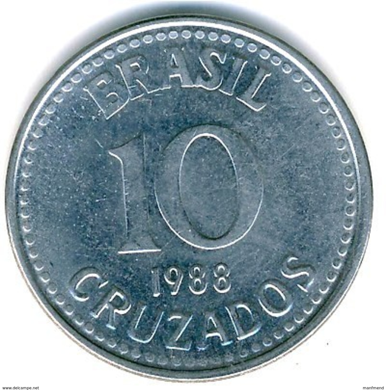 Brazil - 1988 - 10 Cruzados - KM 607 - Unc - Brazilië