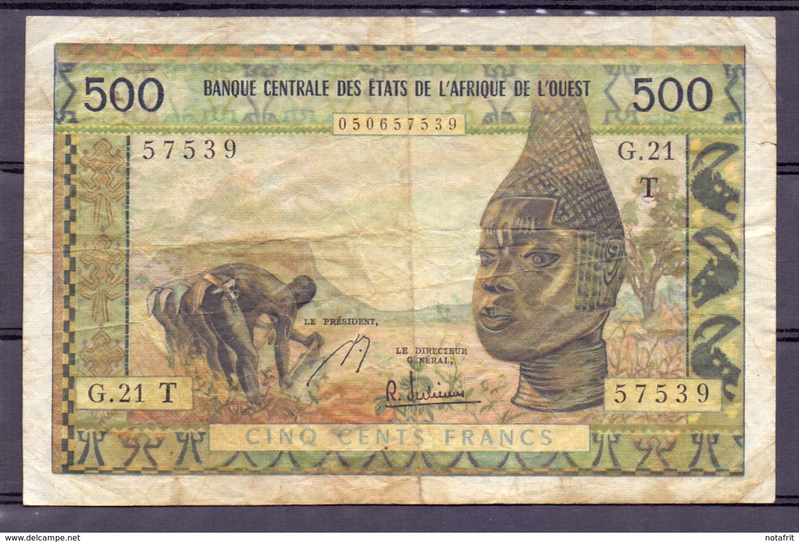 AOF Togo  500fr  Scarce - Togo