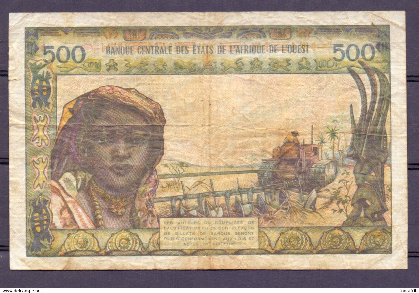 AOF Togo  500fr  Scarce - Togo