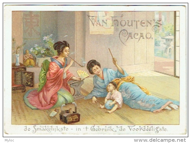 Grand Chromo Publicité. Van Houten's Cacao. Japon : Geisha. - Van Houten