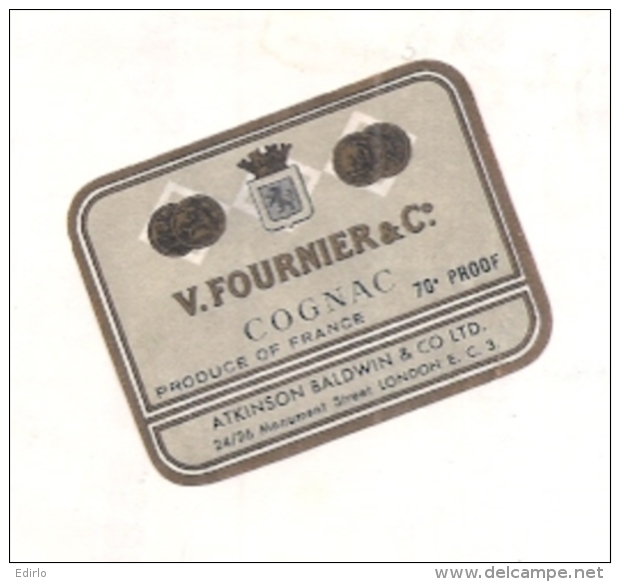 étiquette   - 1890/1920 - étiquette Mignottes Fournier Cognac - Autres & Non Classés