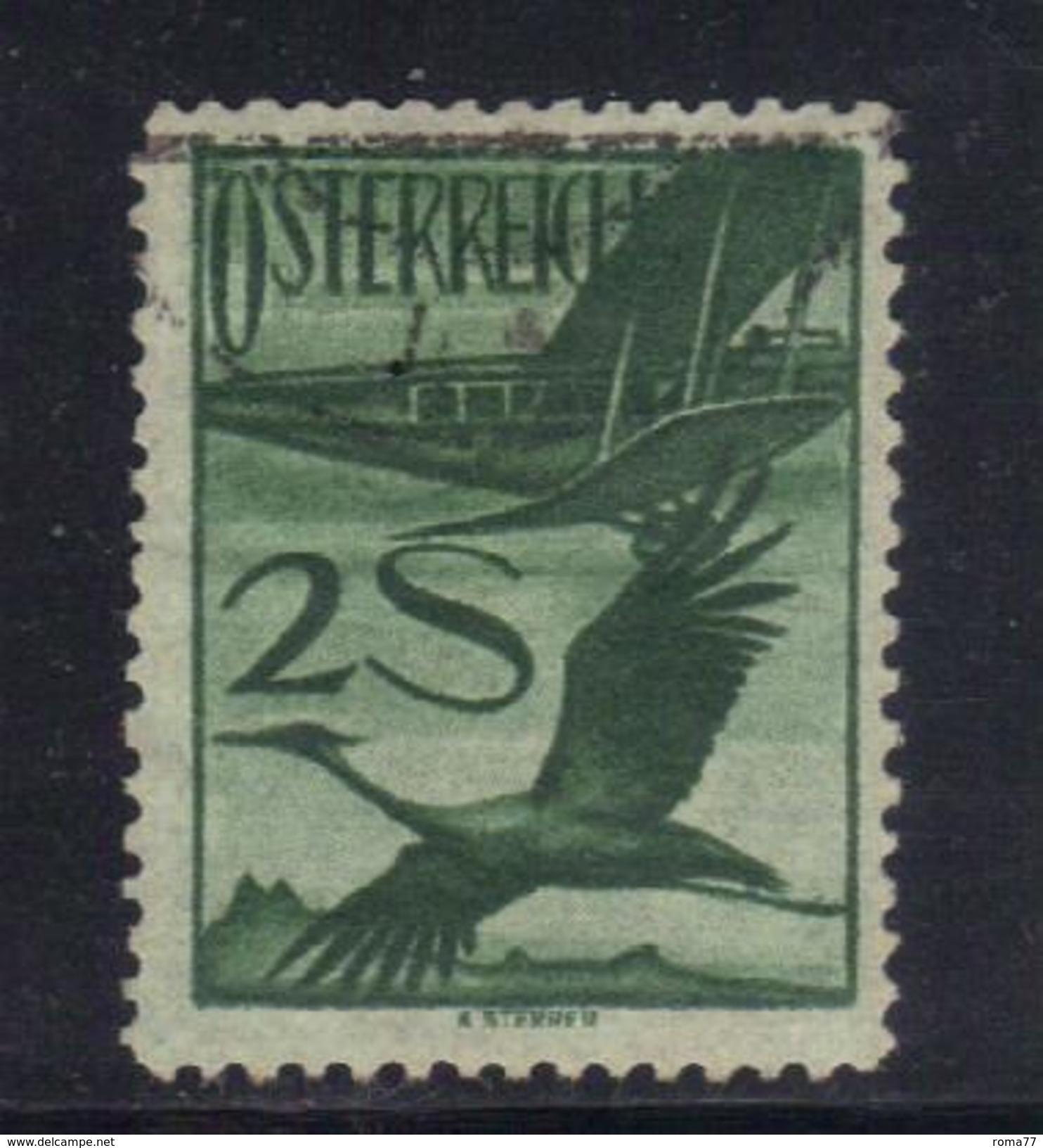 XP477 - AUSTRIA 1925 , Posta Aerea N. 28  Usato - Used Stamps