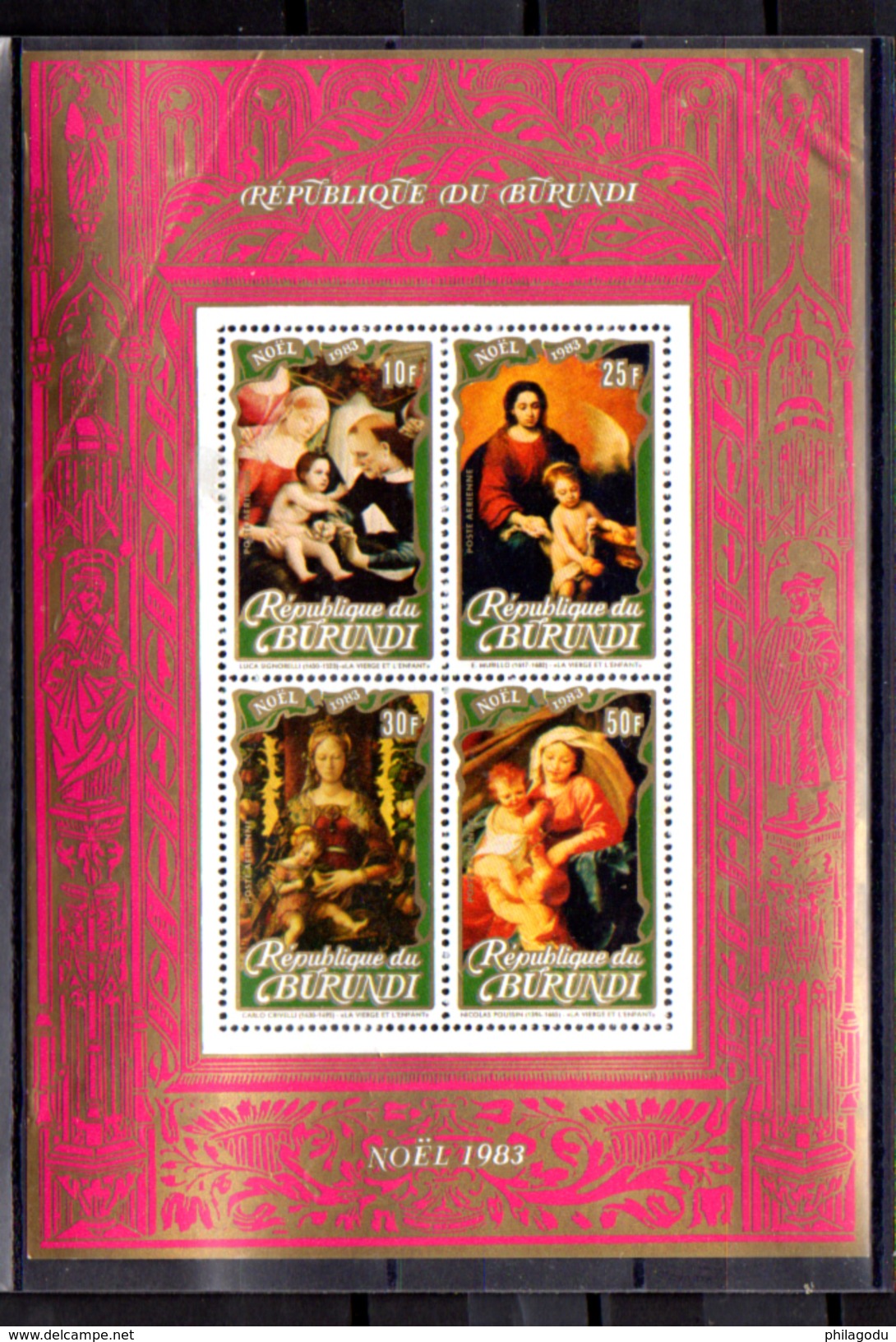 1983 Noël I, La Vierge Et L&rsquo;enfant, BF 116* (charnière Cadre, Tp Ok),  Cote 80 &euro;, - Neufs