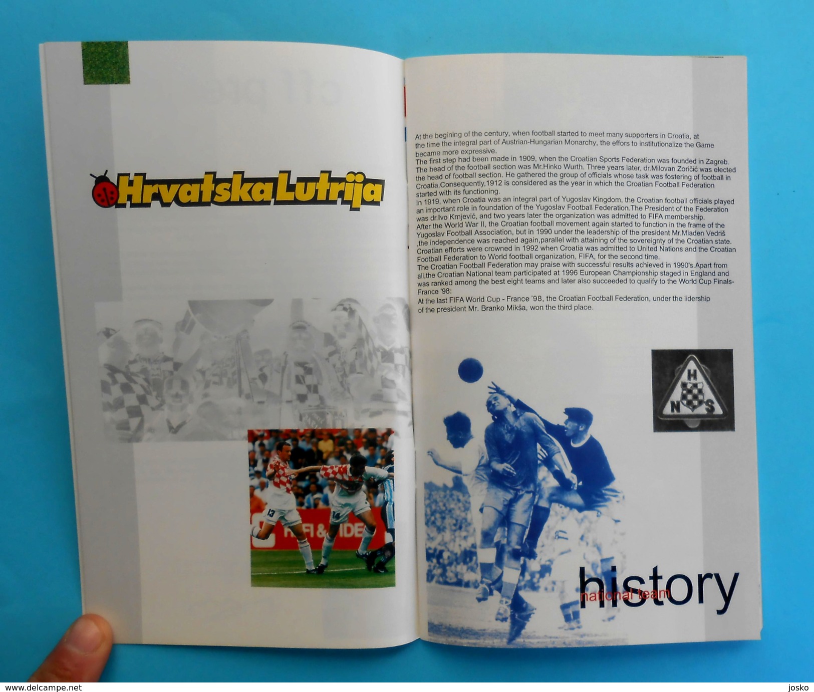 UEFA EURO 2000 - CROATIA TEAM Programme & Guide * Football Soccer Fussball Programm Programma Kroatien Croatie Croazia - Books