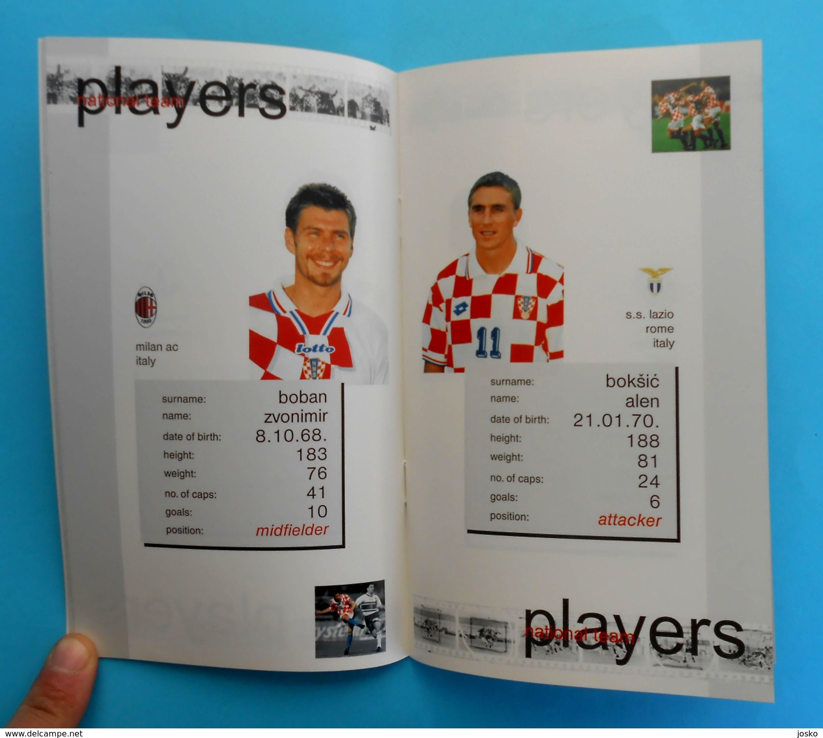 UEFA EURO 2000 - CROATIA TEAM programme & guide * football soccer fussball programm programma Kroatien Croatie Croazia