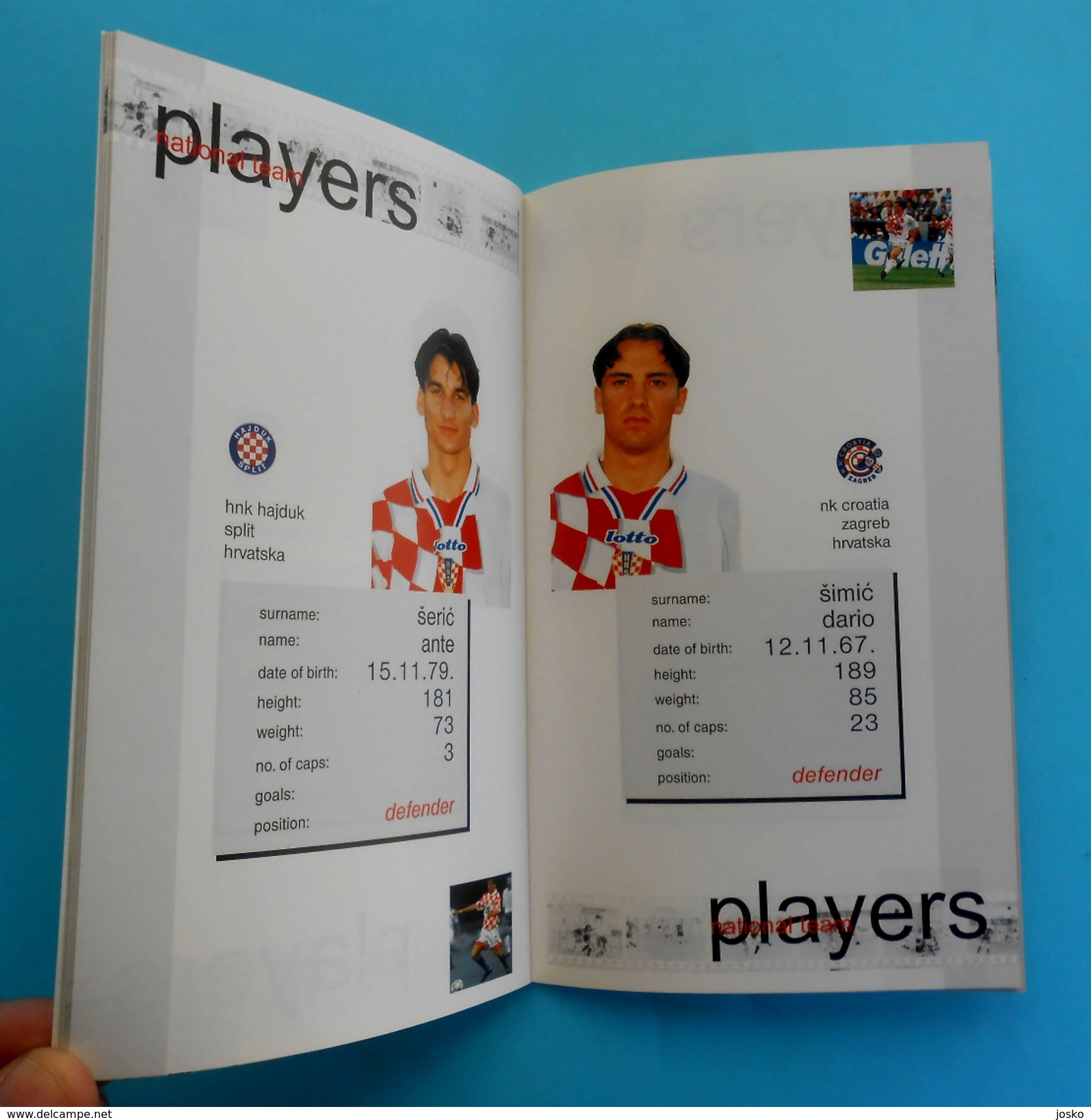 UEFA EURO 2000 - CROATIA TEAM programme & guide * football soccer fussball programm programma Kroatien Croatie Croazia