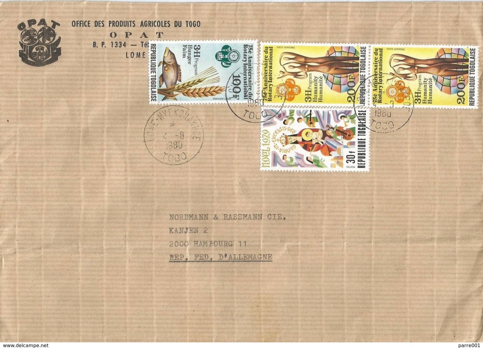 Togo 1980 Lome Nyekonakpoe FAO Fish Rotary Cover - Togo (1960-...)