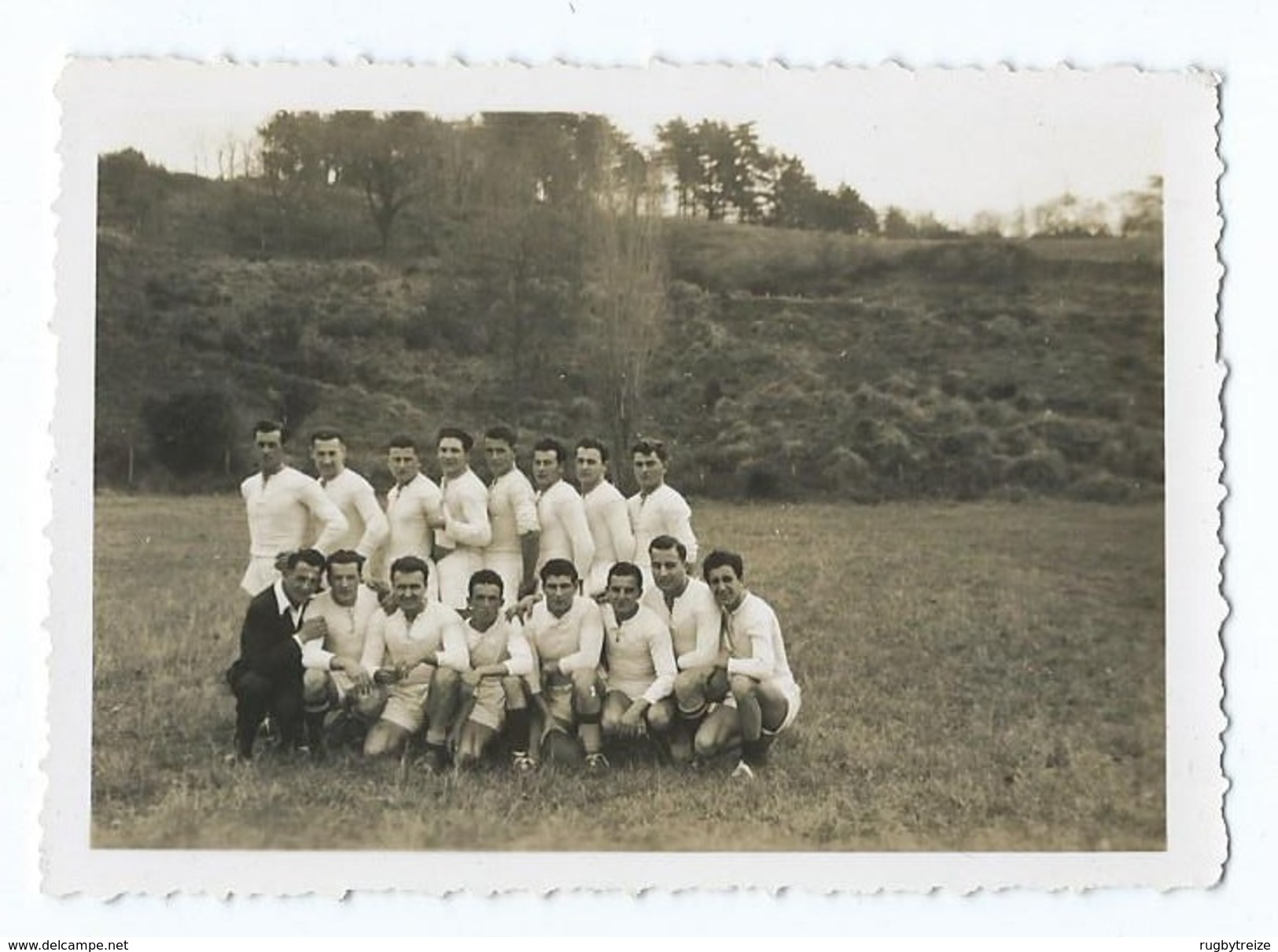 2510 - Photo Originale Rugby XV Union A Identifier - Peut être Du Lot Et Garonne Maillot Blanc - Rugby