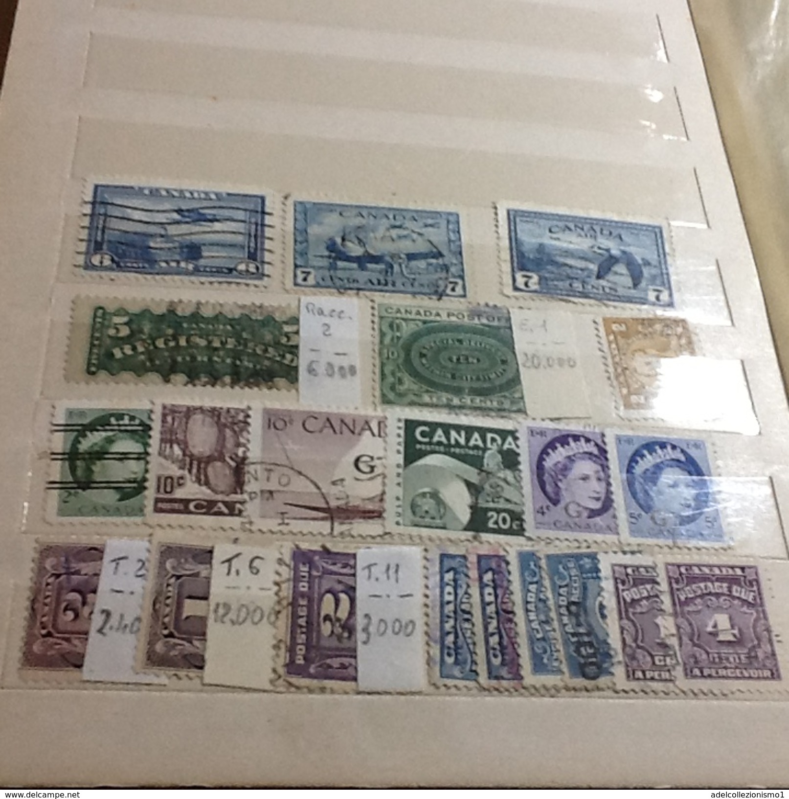 lotto di francobolli usati del canadà in album cat.450 &euro;