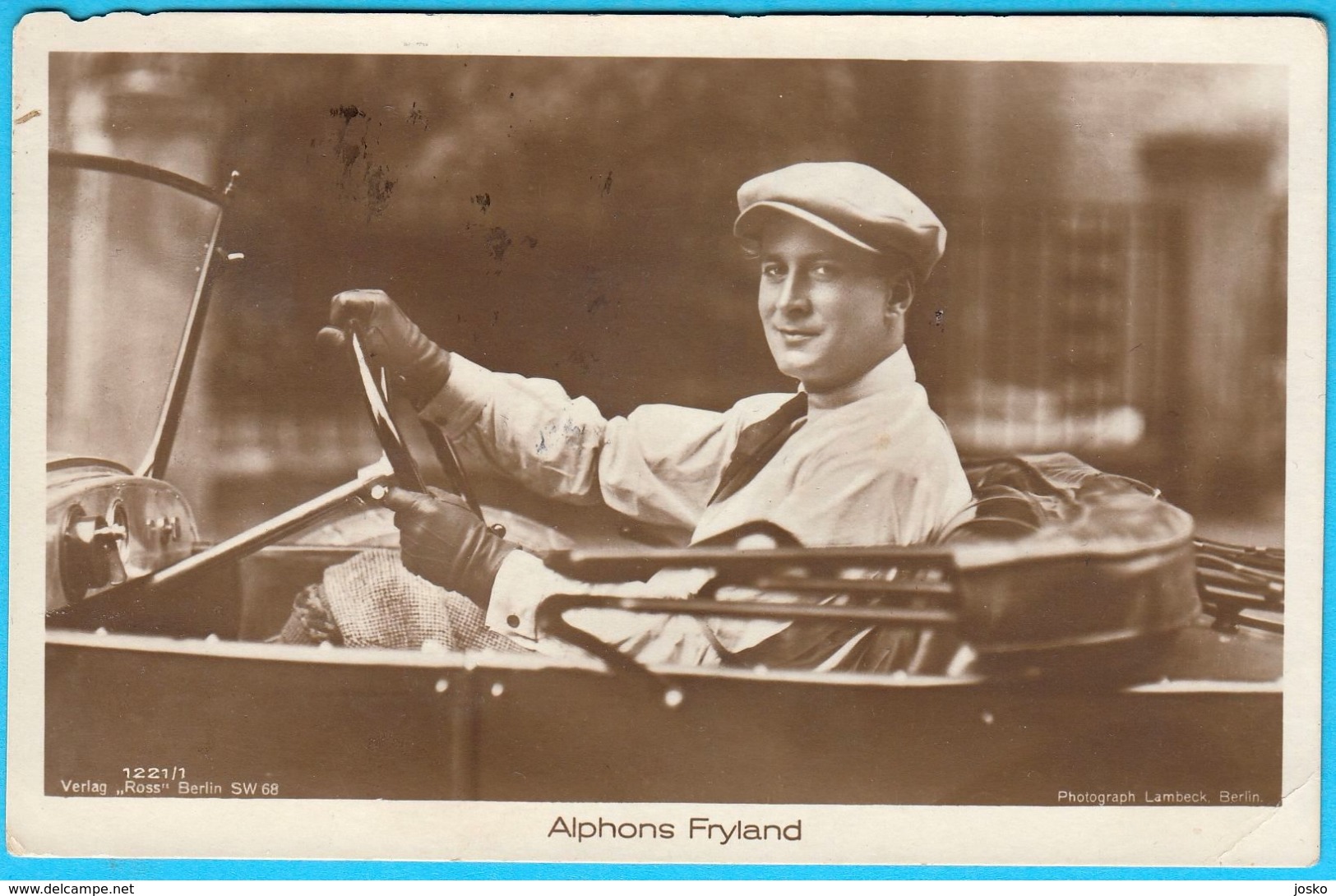 ALPHONS FRYLAND - Austria Film Actor ** Travelled 1929. ** Vienna Wien - Graz * Osterreich Schauspieler - Attori