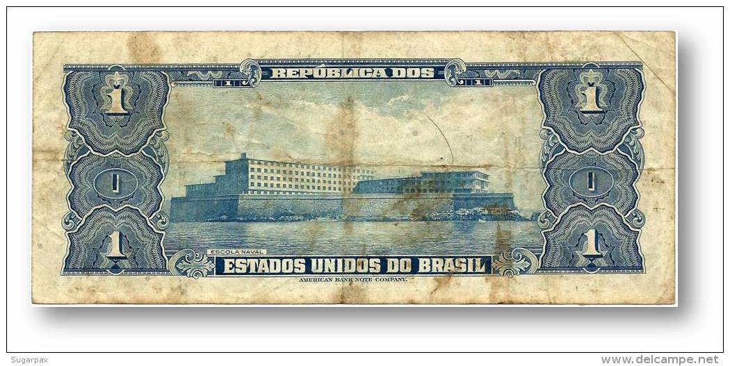 BRASIL - 1 CRUZEIRO - ND (1954 ) - P 150.a - Serie 1104.&ordf; - Sign. 2 - W/o Estampa ( 1A ) - Marquês De Tamandaré - Brasil