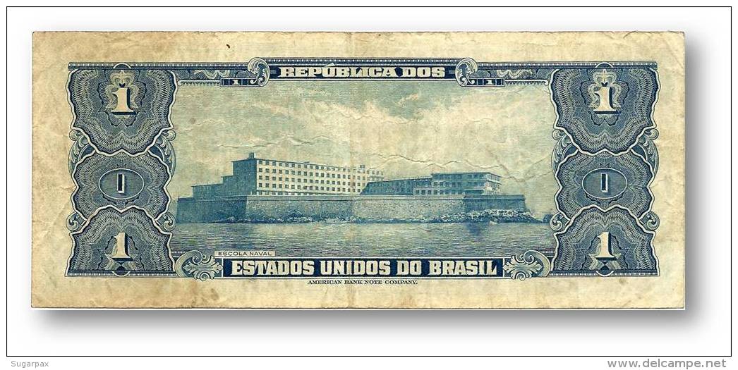 BRASIL - 1 CRUZEIRO - ND (1954 ) - P 150.a - Serie 1731.&ordf; - Sign. 2 - W/o Estampa ( 1A ) - Marquês De Tamandaré - Brasile