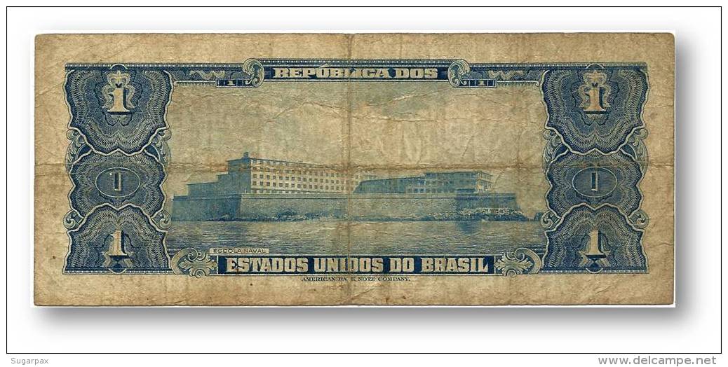 BRASIL - 1 CRUZEIRO - ND (1956 ) - P 150.c - Serie 2921.&ordf; - Sign. 5 - W/o Estampa ( 1A ) - Marquês De Tamandaré - Brazil