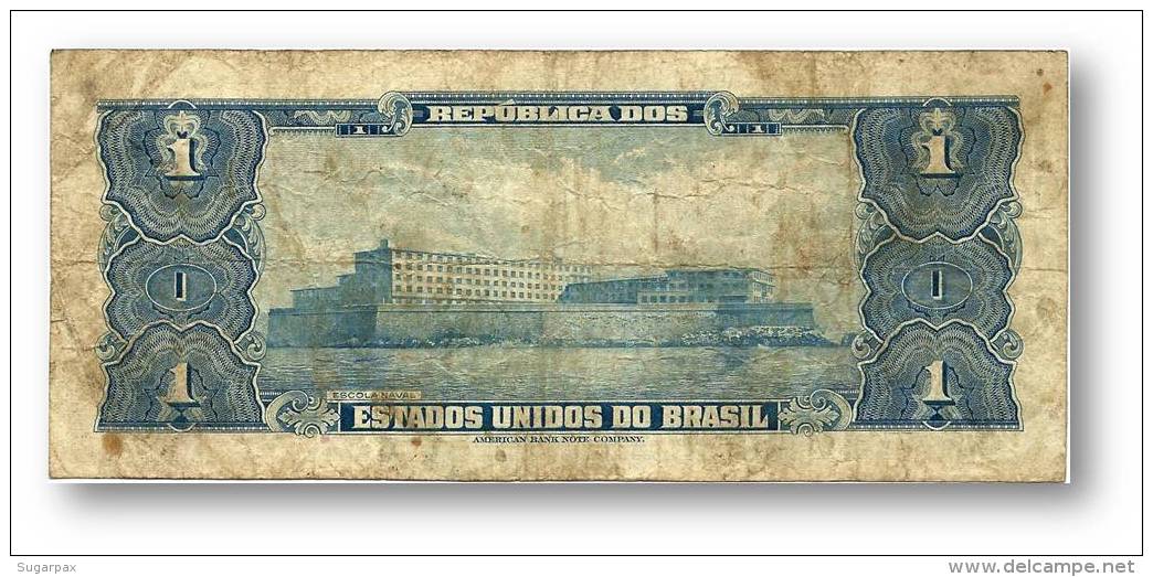 BRASIL - 1 CRUZEIRO - ND (1958 ) - P 150.d - Serie 3460.&ordf; - Sign. 6 - W/o Estampa ( 1A ) - Marquês De Tamandaré - Brazil