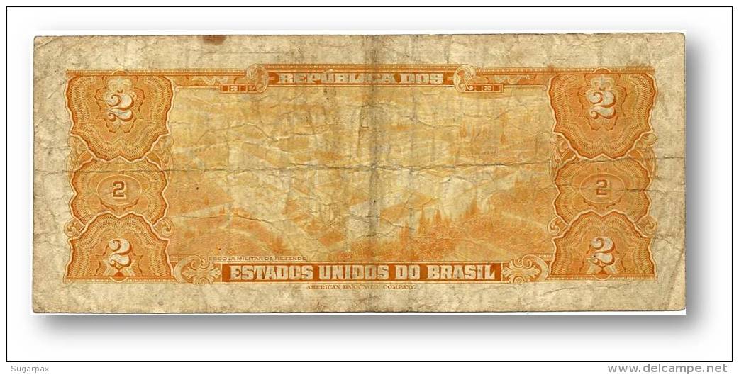 BRASIL - 2 CRUZEIROS - ND (1958 ) - P 151.b - Serie 1058.&ordf; - Sign. 6 - W/o Estampa ( 1A ) - Duque De Caxias - Brasil