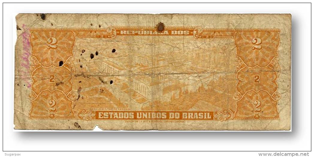 BRASIL - 2 CRUZEIROS - ND ( 1958 ) - P 157A.c - Serie 978.&ordf; - Sign. 6 - Estampa 2A - Duque De Caxias - Brasil