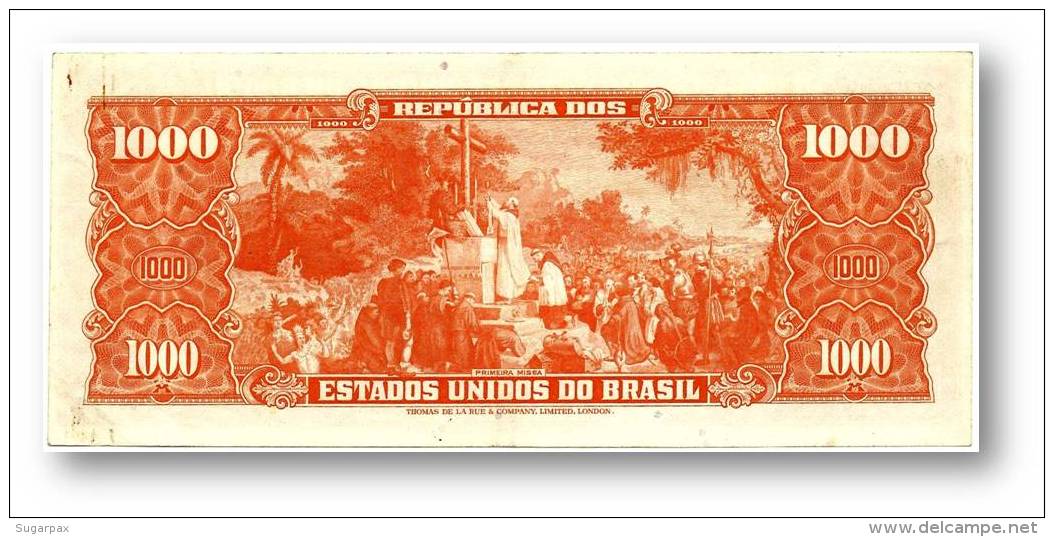 BRASIL - 1000 CRUZEIROS - ND (1963 ) - P 181 - Sign. 12 - Serie 1589.&ordf; - Estampa 2A - Pedro Alvares Cabral - Brésil