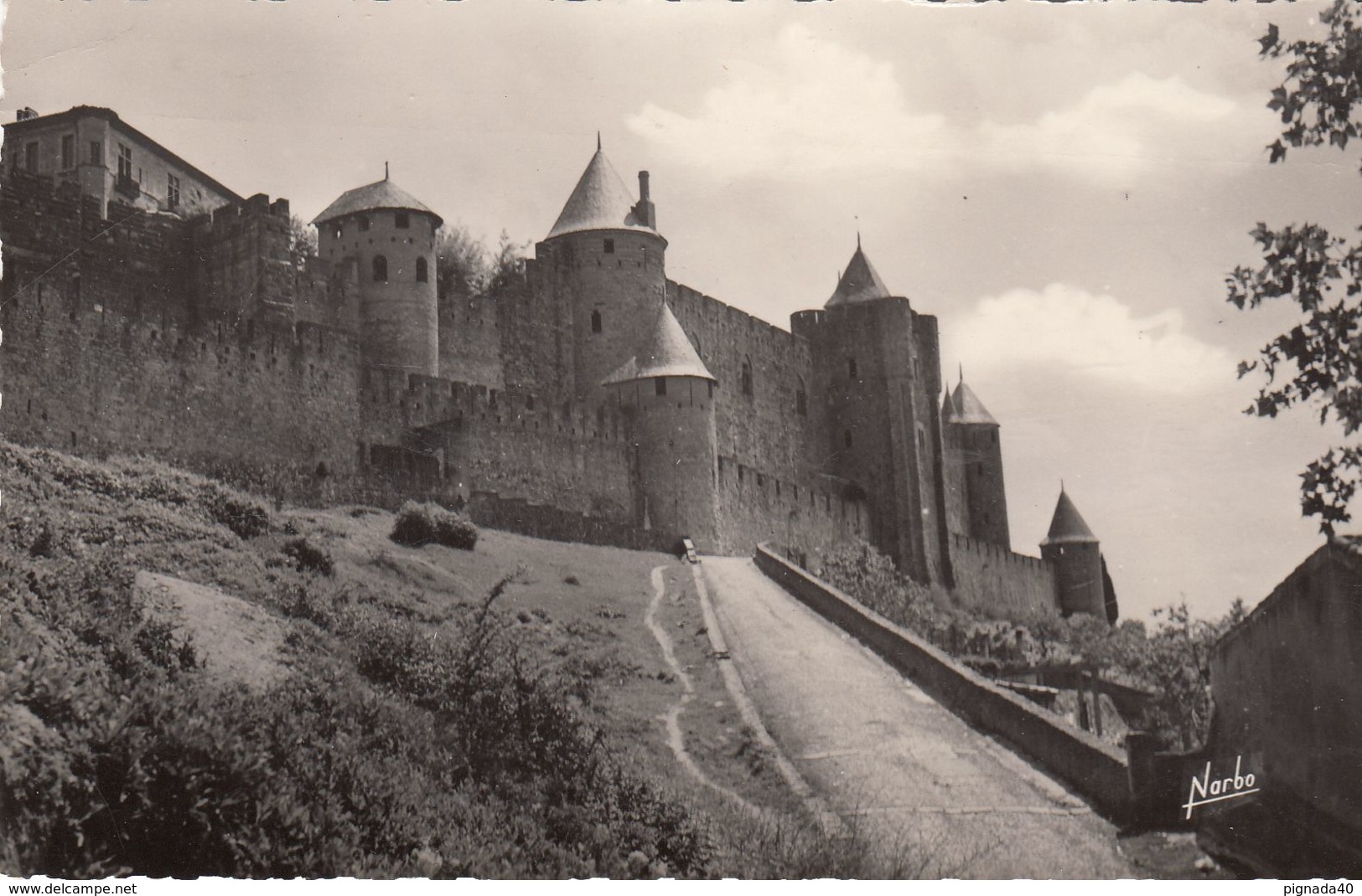 G , Cp , 11 , CARCASSONNE , La Cité , Montée De La Porte D'Aude , Entrée De La Cité - Carcassonne