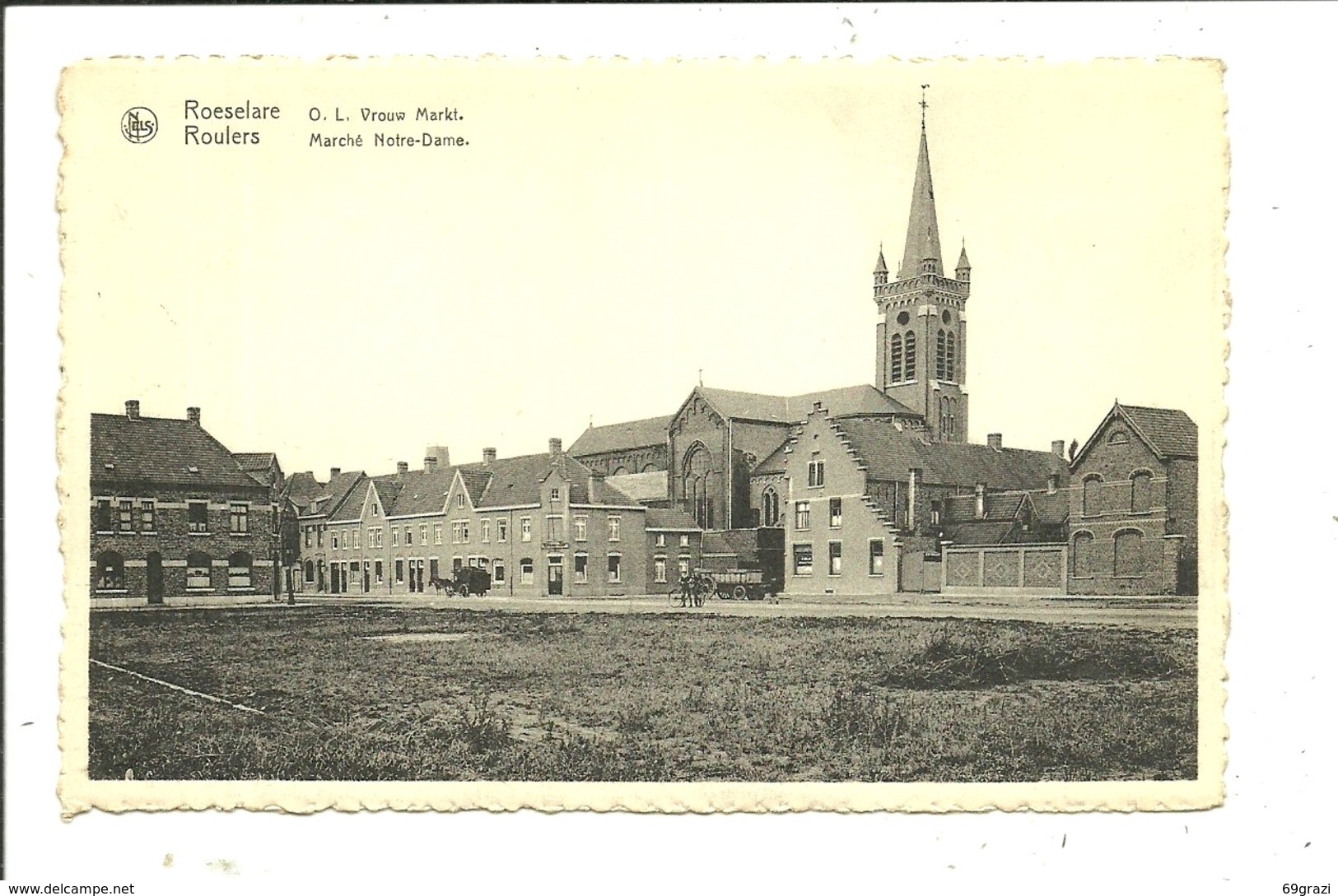 Roeselare O.L. Vrouw Markt ( Gelopen Kaart ) - Roeselare