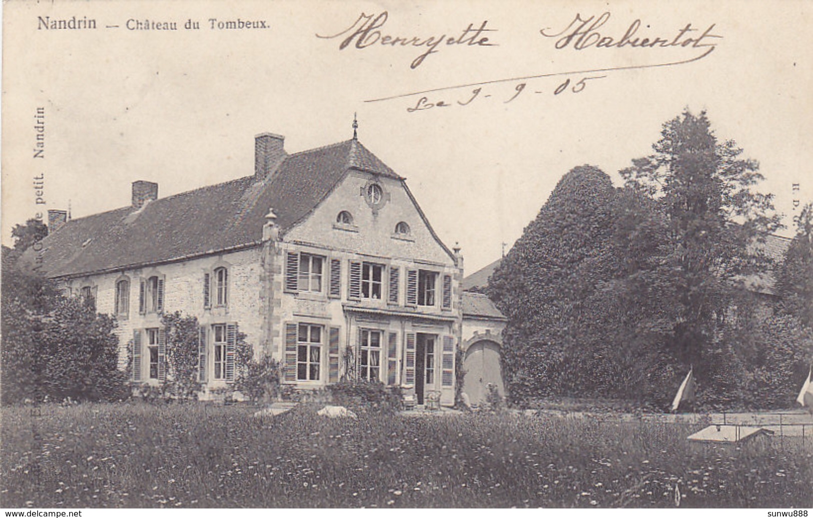 Nandrin - Château Du Tombeux (précurseur, 1903, Edit. Ep Ernest Ringlet-Hazée - Au Gagne Petit) - Nandrin