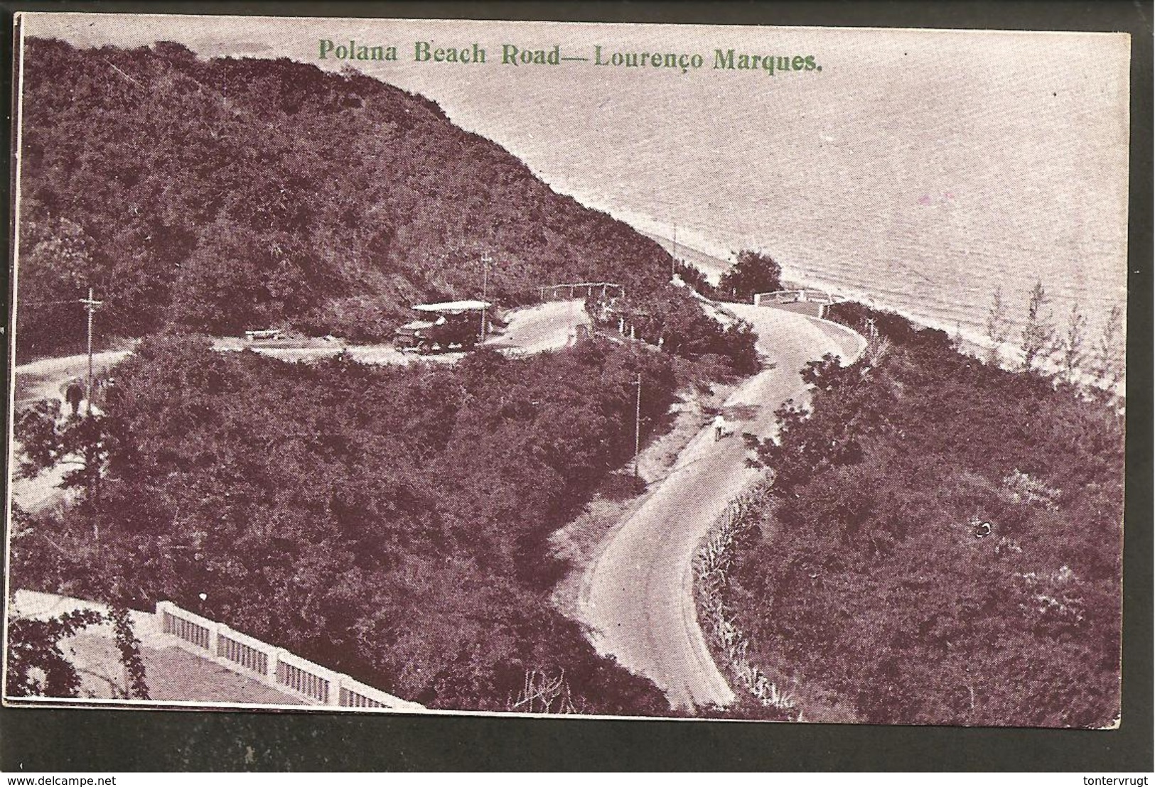 Mocambique. Lourenco Marques. Polana Beach Road-Autobus. MIXED FRANKING - Mozambique