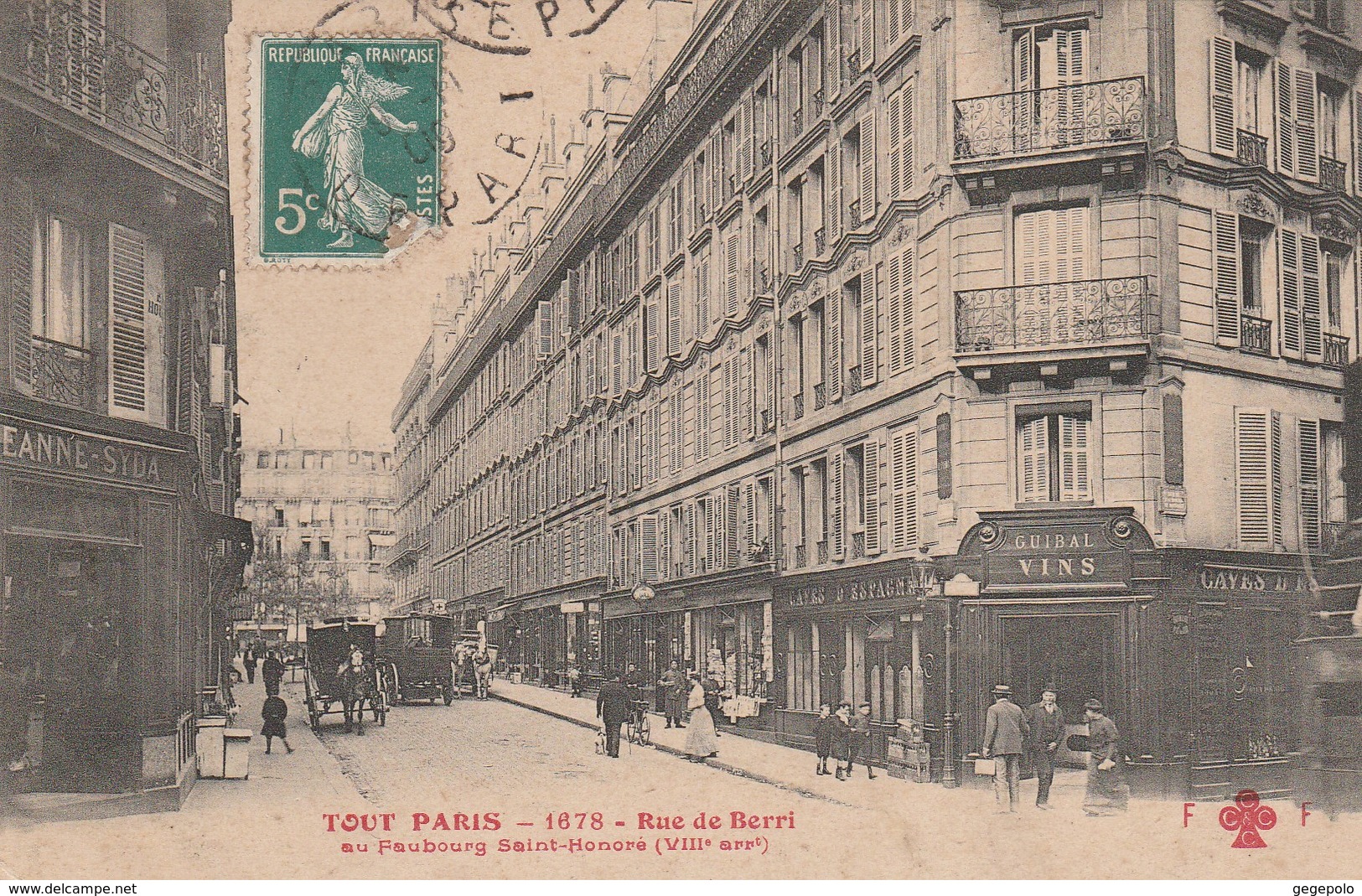 TOUT PARIS   - Rue De Berri Au Faubourg Saint-Nonoré - District 08