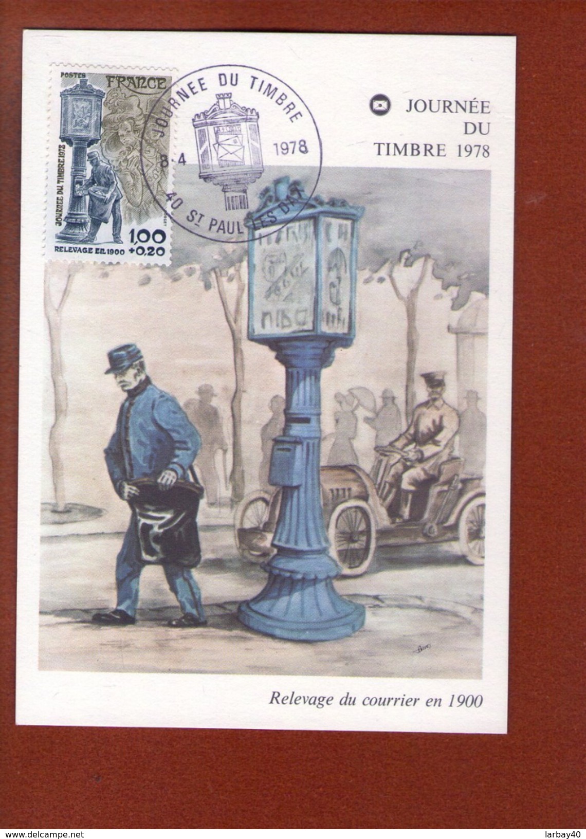 1 Carte    Journee Du Timbre 1978 St Paul Les Dax - 1970-1979