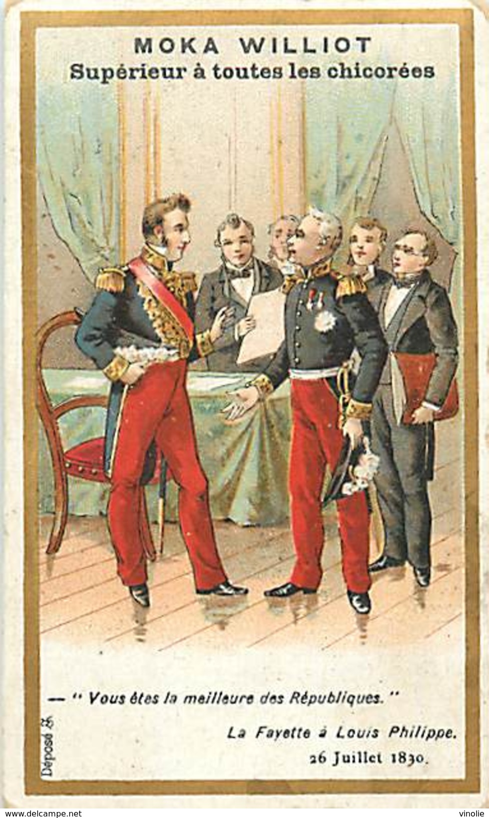 PIE-16-P - 3605 : MOKA WILLIOT  PHRASES CELEBRES.  LAFAYETTE A LOUIS PHILIPPE - Andere & Zonder Classificatie