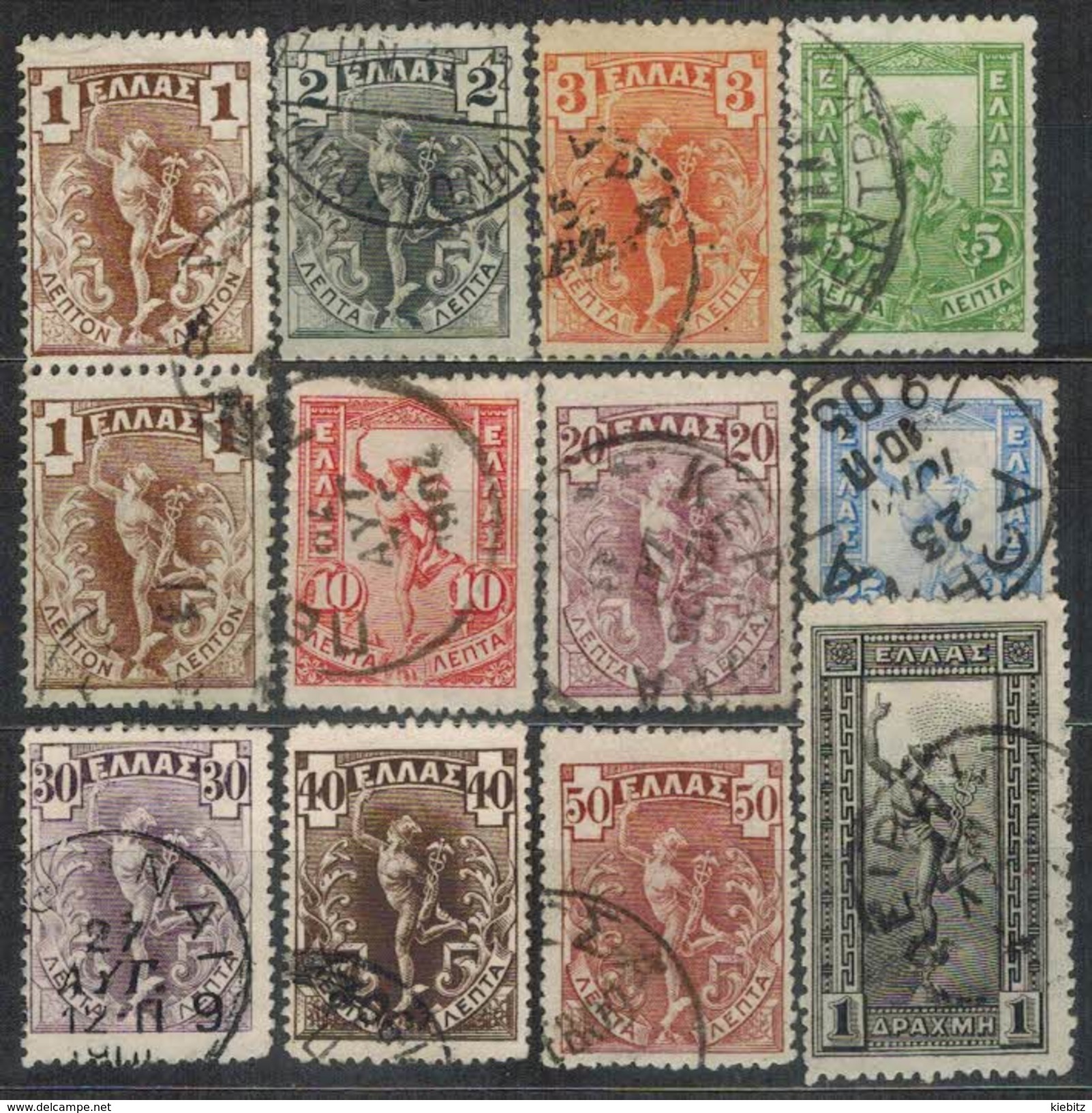 GRIECHENLAND 1901 -  MiNr: 125-135 Lot 12x Used - Oblitérés