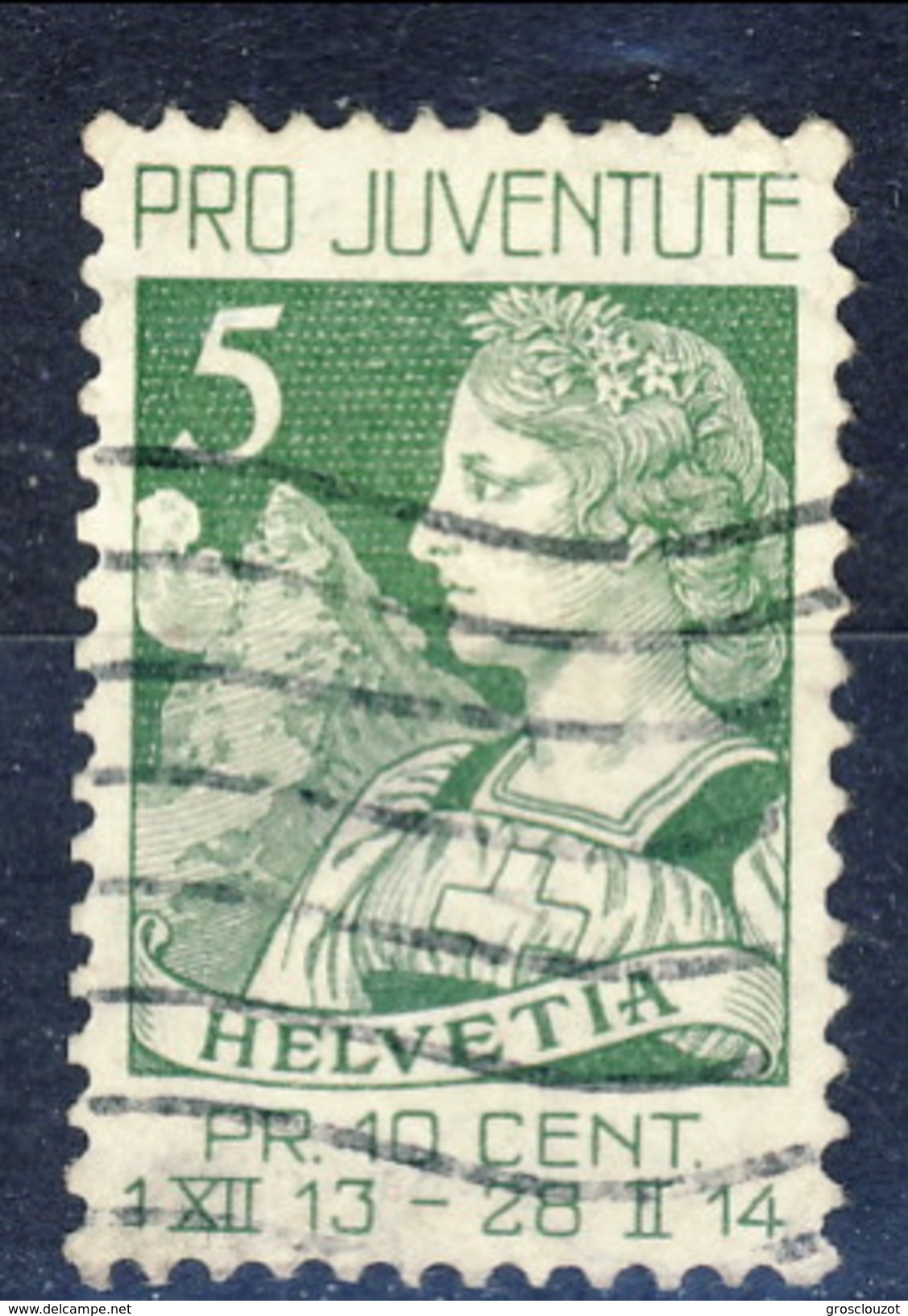 Svizzera Pro Juventute 1913 N. 137 Usato Cat. &euro; 12 - Usati