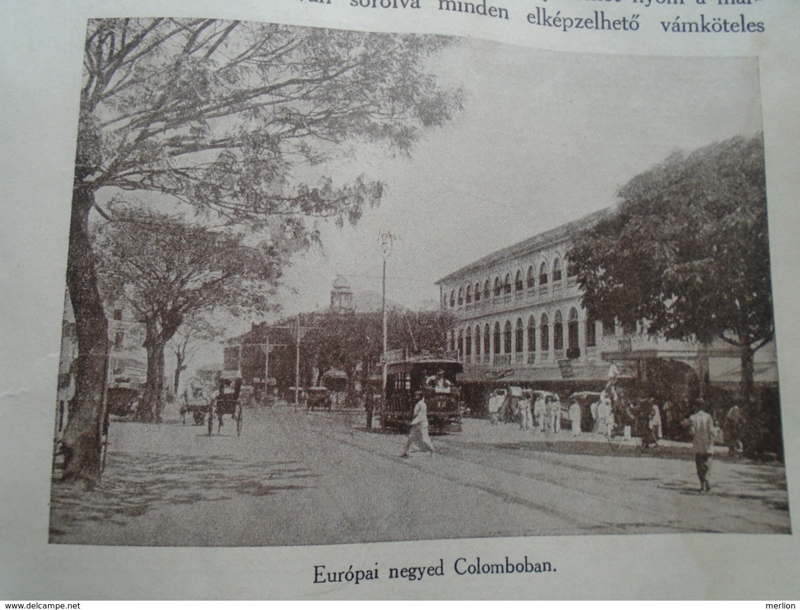 IND.29 Old Print  CEYLON -Colombo -European Quarter -  Quartier Européen -   1926 Hungarian Travel Book - Unclassified