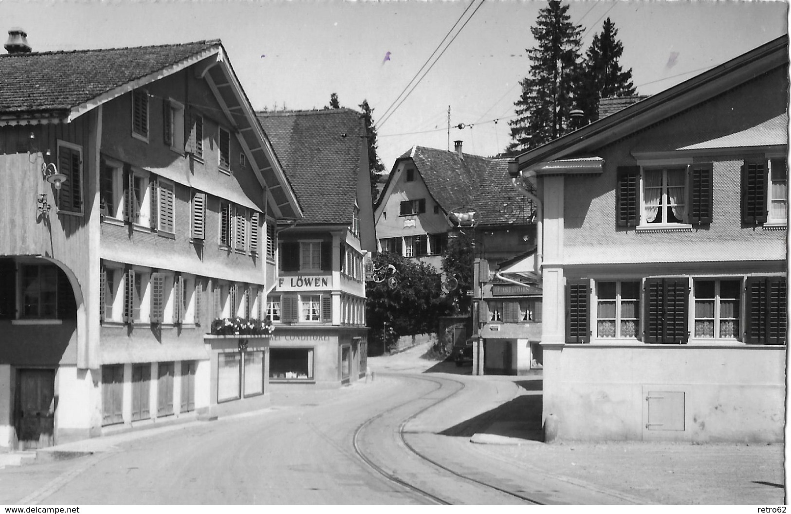 OBERÄGERI &rarr; Dorfpartie Beim Gasthof Löwen Anno 1953 - Oberägeri