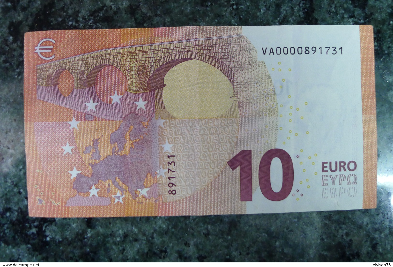 10 EURO SPAIN DRAGHI V001A6 With 4 Zeros - 10 Euro