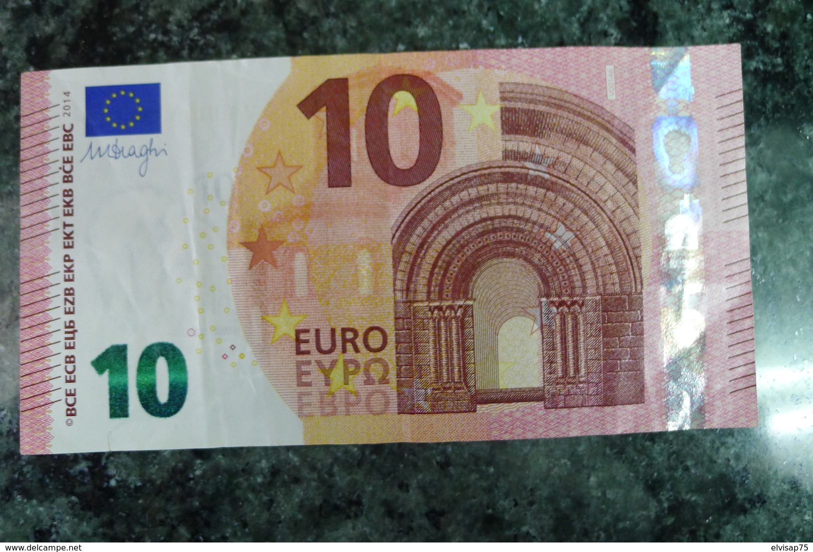 10 EURO SPAIN DRAGHI V001A6 With 4 Zeros - 10 Euro