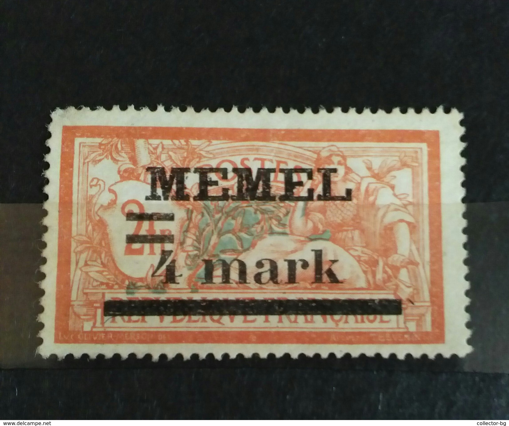 RARE SUPERB FRANCE 2FR/4 MARK MEMEL OVERPRINT 140EURO MP UNUSED/NEUF/MINT STAMP TIMBRE - Unused Stamps