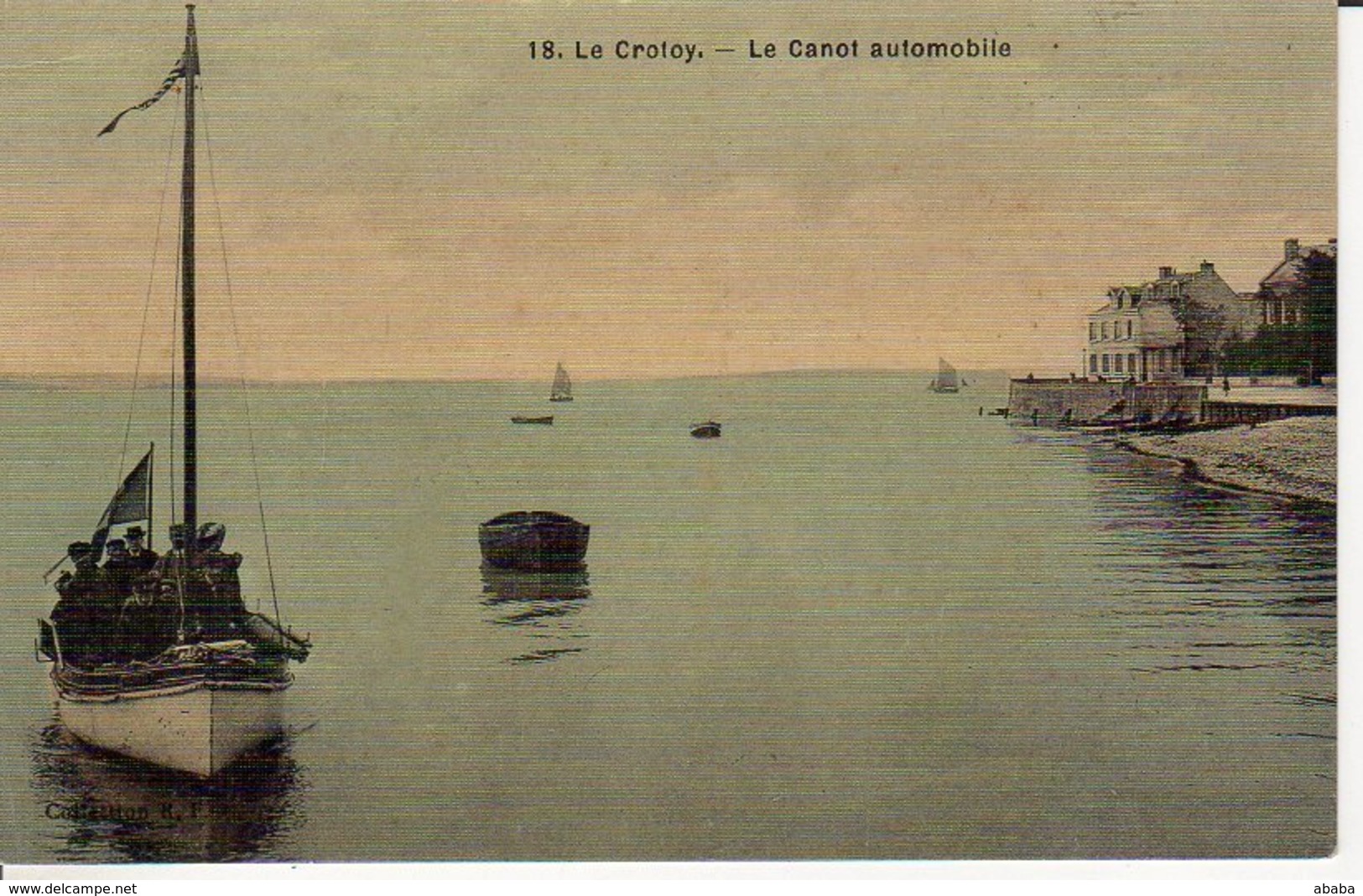 LE CROTOY LE CANOT AUTOMOBILE CARTE TOILEE - Le Crotoy