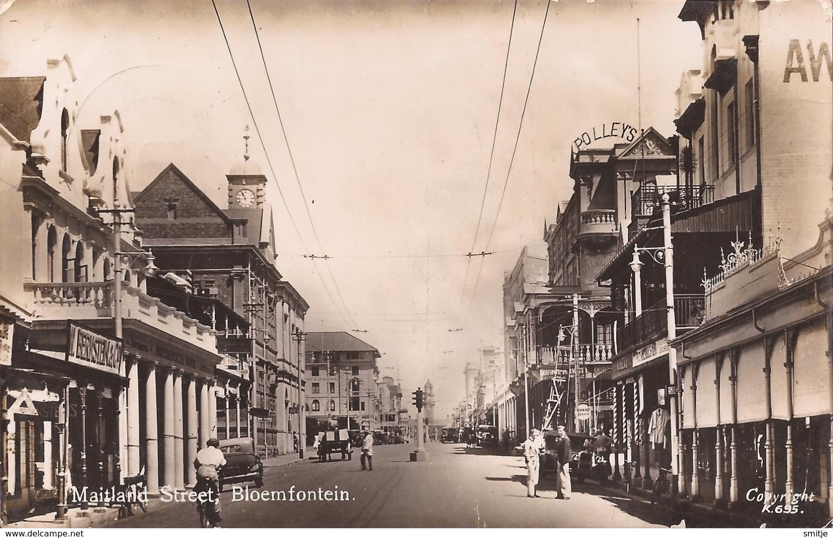 BLOEMFONTEIN MAITLAND STREET OLD PHOTO POSTCARD - SOUTH AFRICA - SEE 2 SCANS - Sud Africa