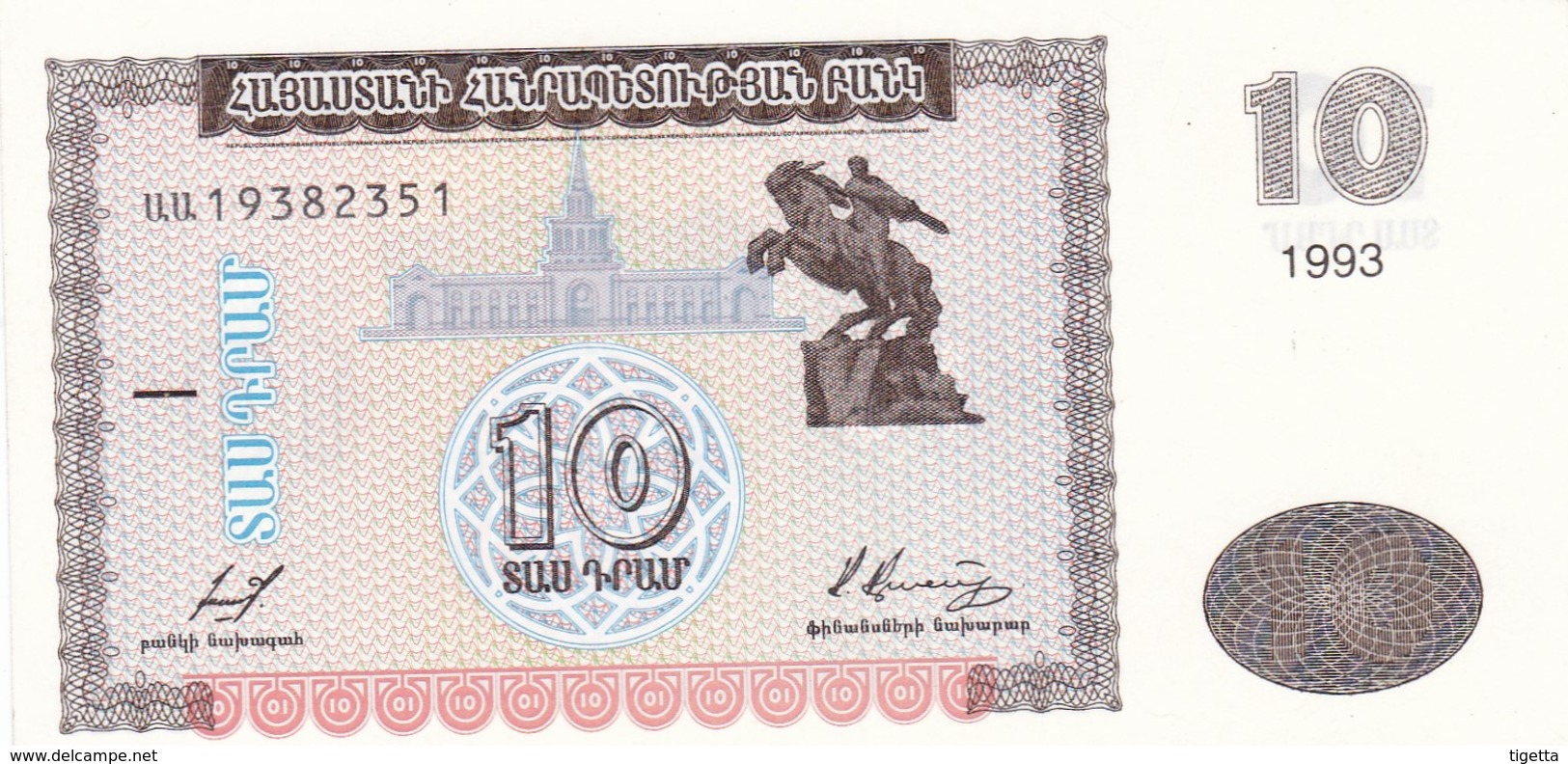 ARMENIA 10 DRAM 1993 FDS - Arménie