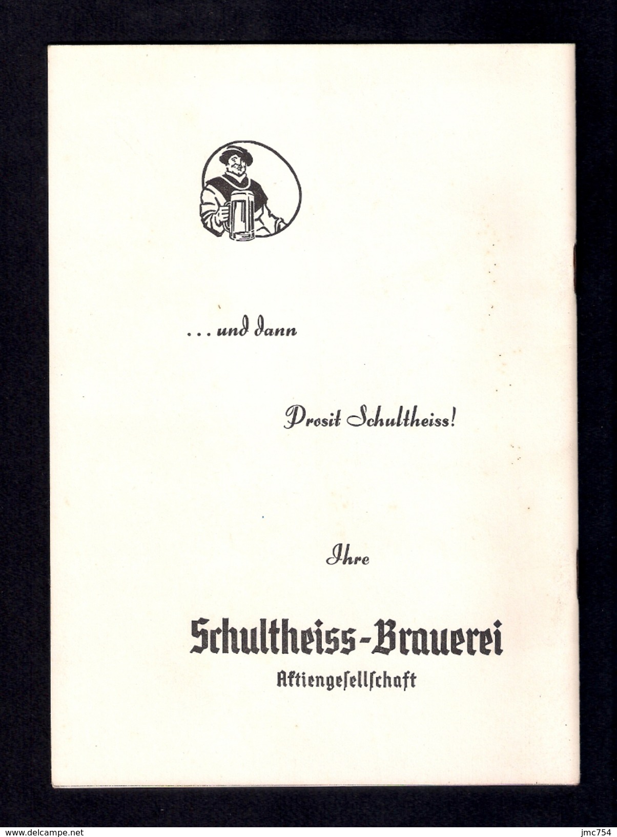 Brochure Sur La Brasserie Allemande Schultheiss. Fabrication De La Bière. - Manger & Boire