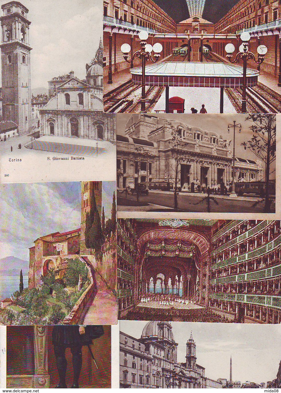 LOT DE 70 CARTES POSTALES ANCIENNES D'ITALIE . toutes différentes .